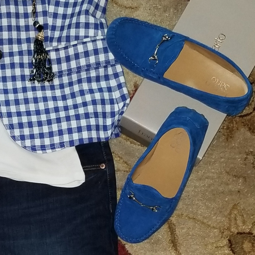 Franco Sarto Blue Suede Loafer 7